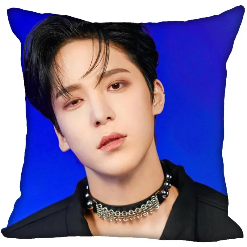 Kpop Boy Ateez fodera per cuscino camera da letto Home Office federa decorativa federe per cuscini con cerniera quadrata No Fade 0704