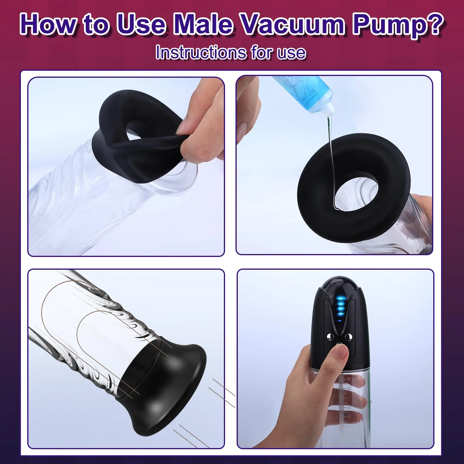 Electric Penis Vacuum Pump Enlargement Extend Pump Enhanced Penis Male Masturbator Penis Pumps Adult Sex Toys for Men Erections