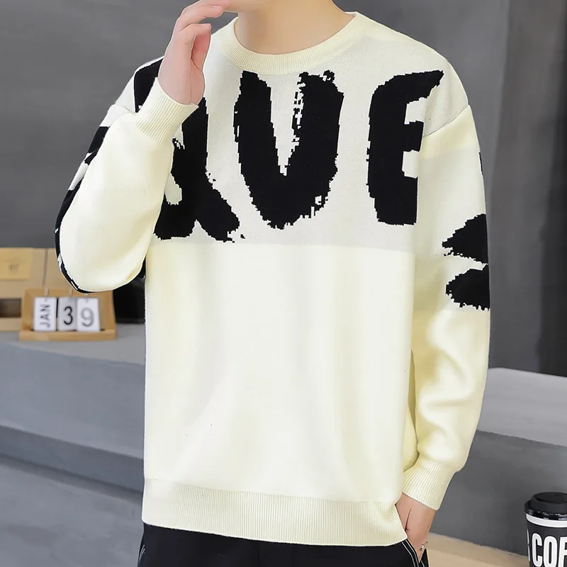 Men\'s Sweater Autumn Winter 2024 New Knitwear O neck Thick Warm pullover Base Casual Warm Sweaters Jumper Pullovers