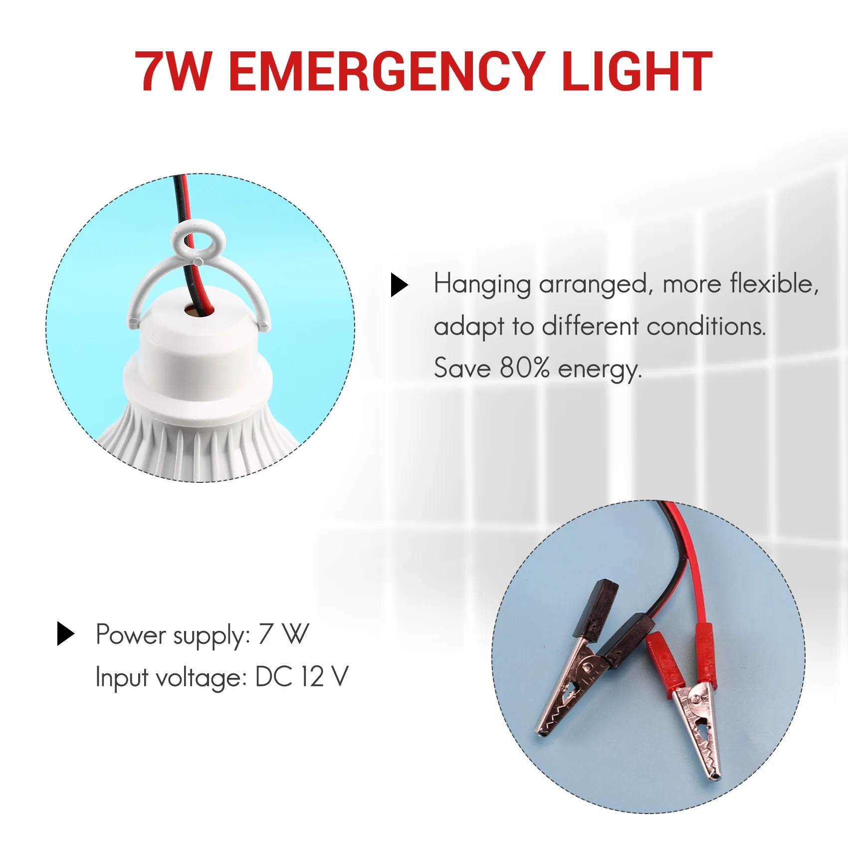 B50C DC 12V 7W LED Bulb General Light Bulb Type Home / Camp / Hiking / Emergency / Outdoor