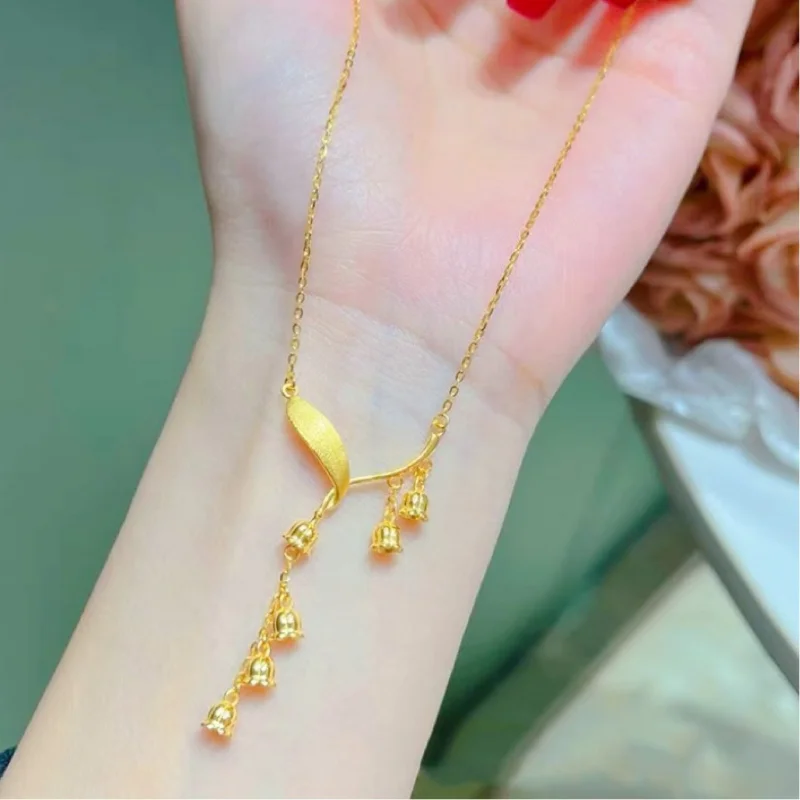 Fashion Jewelry Tassels Lily of the Valley Leaf Delicate Graceful Atmosphere Plant Plant Birthday Present Ladies' Pendant 2024