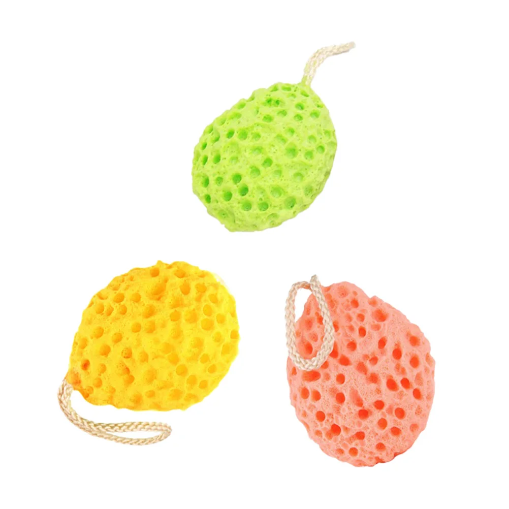 

3pcs Bath Sponge Honeycomb Shower Ball Body Cleansing Soft Moisturizing Skin Care Replacement Bright Color Lightweight Fast