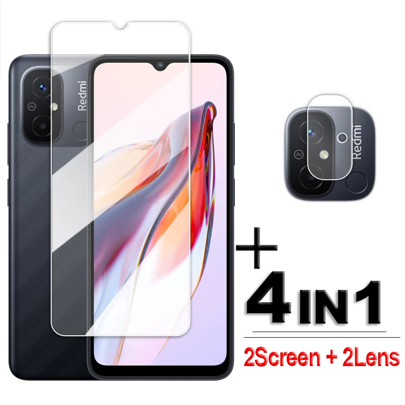 For Xiaomi Redmi 12C Glass 6.71 inch Transparent Screen Protector Redmi 12C Tempered Glass Redmi 9C 9T 9 10 10C 12C Lens Film