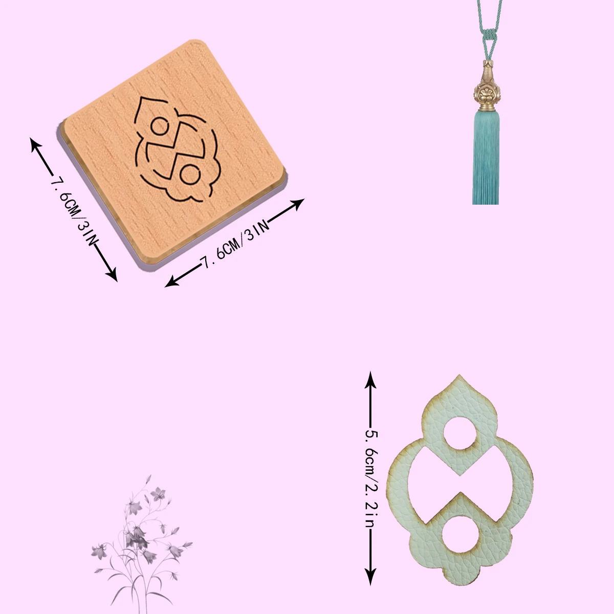 

A piece STAR earring wooden cutting dies is used with most machines