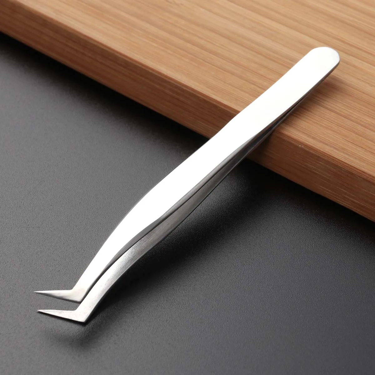 Enxertia cílios postiços pinça de aço inoxidável ferramenta de maquiagem de alta precisão fácil lidar com leve moda palco casamento diariamente