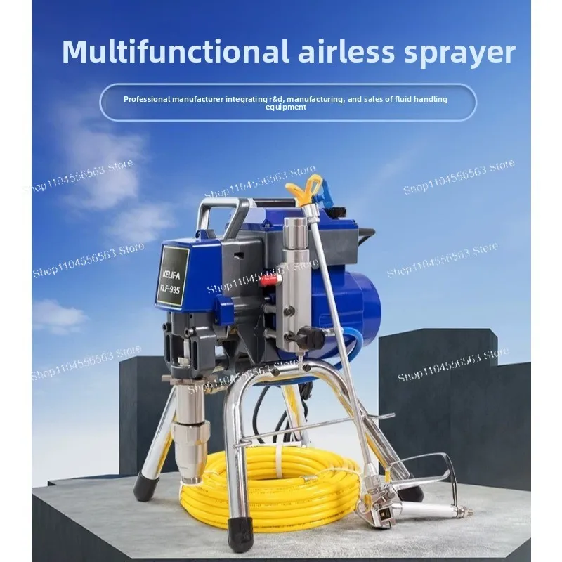 Intelligent electric airless spraying machine, latex paint coating, small handheld plunger integrated spray machine