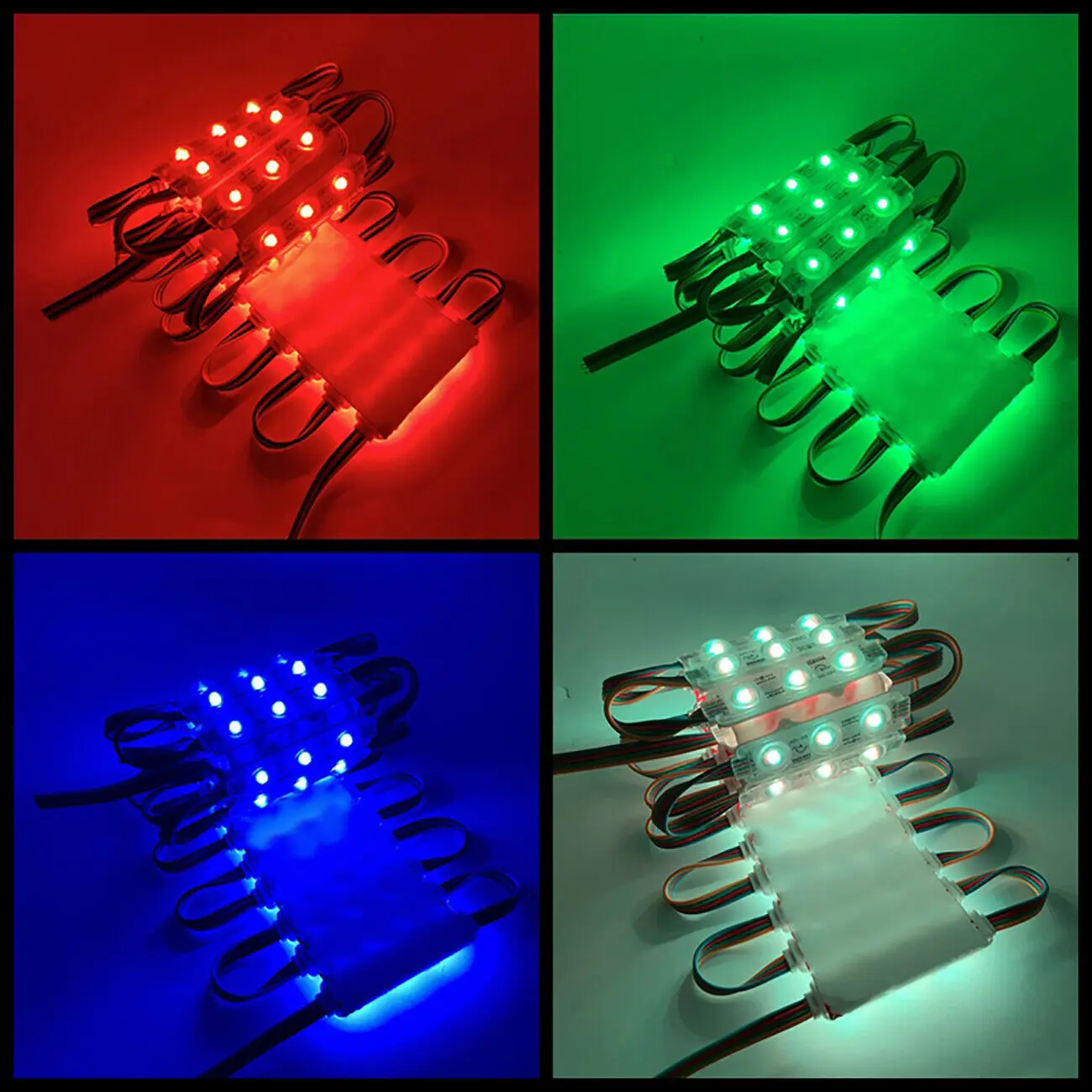 Imagem -03 - Luz Impermeável do Módulo Led para Loja Rgb 5050 Luz Frontal Lâmpada Decorativa 100 Pcs