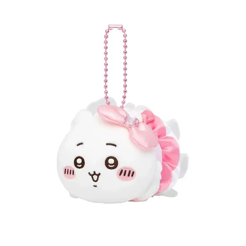 Chiikawa Hachiware Usagi Momonga 10cm pingente de mochila de pelúcia fofa, chaveiro, presente de aniversário infantil