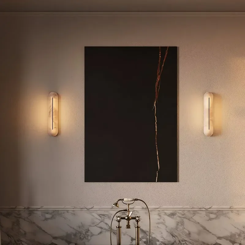 for Spanish Marble Wall Lamp Italian Style Luxury Living Room Bedroom Bedside Staircase Corridor Wall Light Fixture