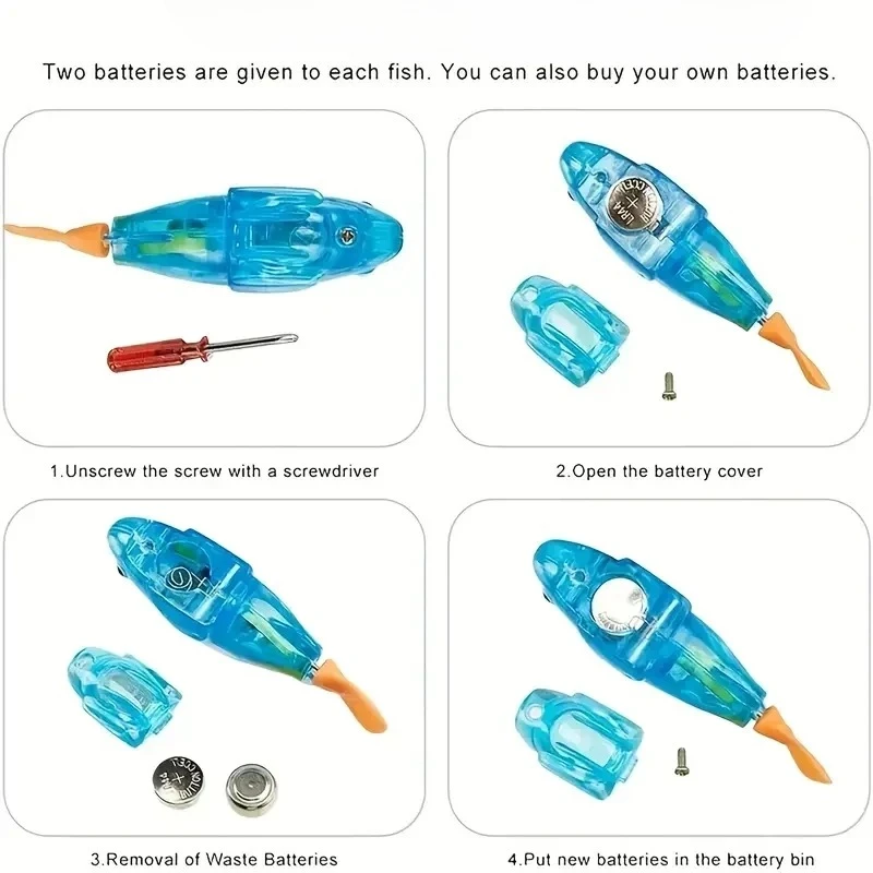 Pez eléctrico de inducción luminosa que juega en el agua, pez electrónico simulado para pez electrónico luminoso de interés de natación