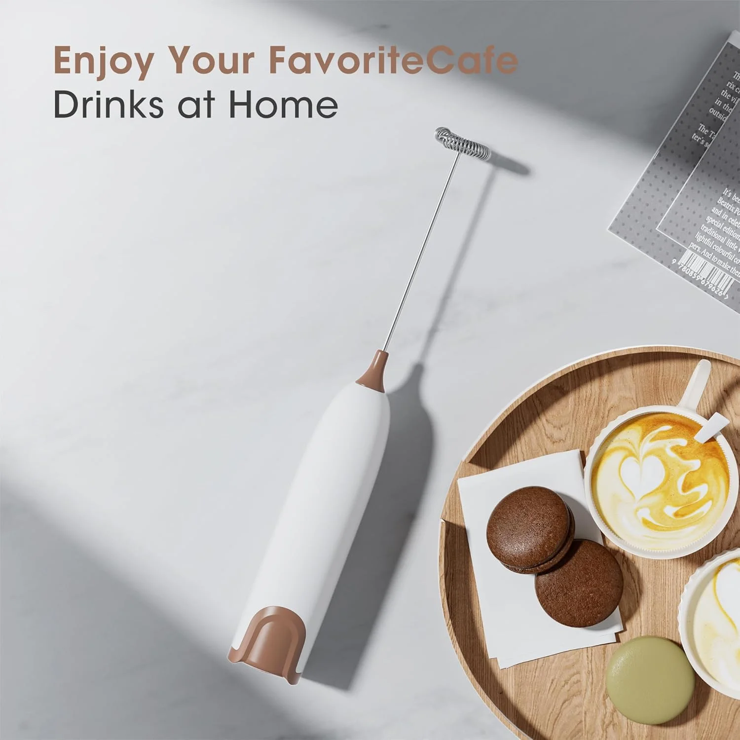 Ручной вспениватель молока, вспениватель на батарейках, мини-блендер и блендер, вспениватель молока для кофе, идеально подходит для пуленепробиваемого кофе