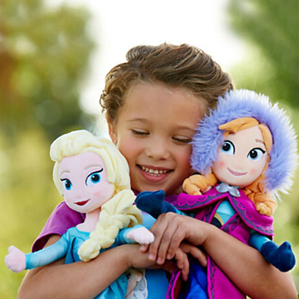 40-50cm congelado anna elsa bonecas neve rainha princesa anna elsa boneca brinquedos de pelúcia congelado crianças brinquedos aniversário presente de natal