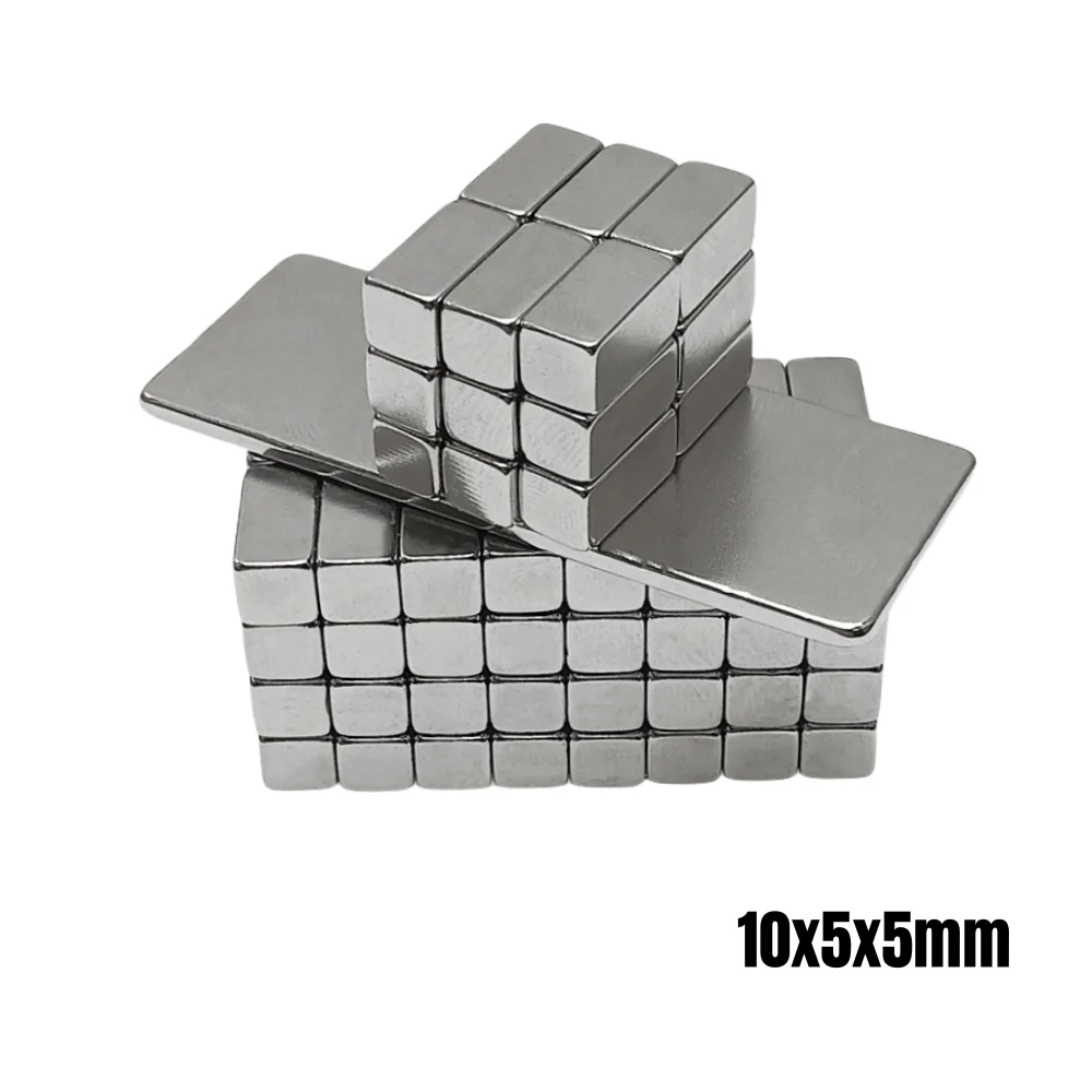 20/50/100/200pcs 10x5x5 Block Strong Powerful Magnets 10x5mm Permanent Magnet Sheet 10x5x5mm Strong Neodymium Magnet 10*5*5