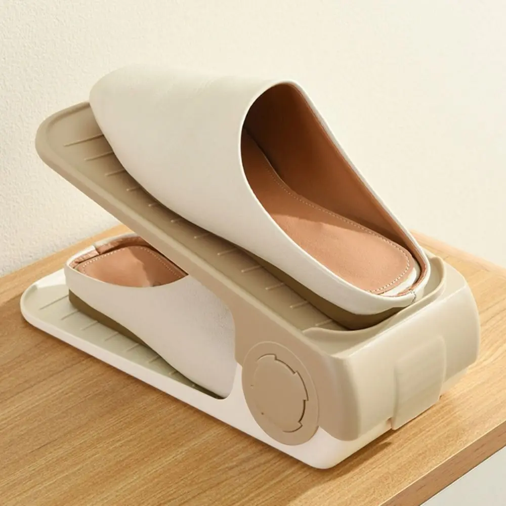 New Adjustable Height Shoe Stacker Double Layer Durable Shoe Organizer Slippers Rack for Closet Shoes Storage