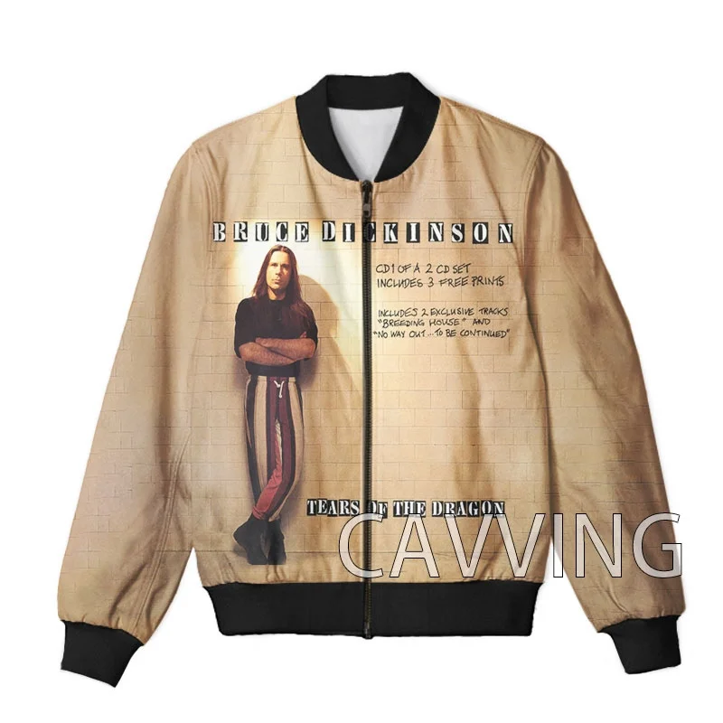 CAVVING 3D Printed  Bruce Dickinson Band  Zipper Bomber Jackets Men Overcoat Mens Coat Zip Up Jackets for Women/Men