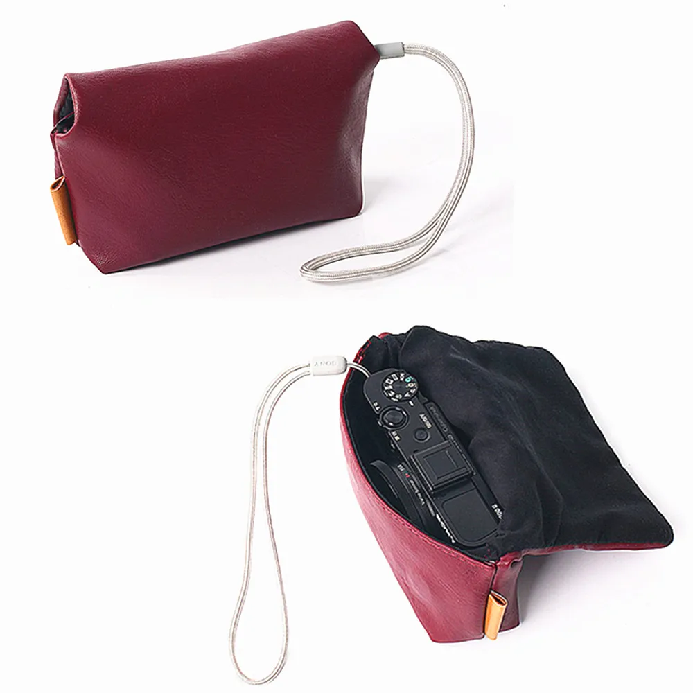 بو الجلود لينة غطاء حافظة حقيبة الكاميرا لسوني ZV-1 ZV1 RX100 السابع VI V IV II HX95 ريكو GR III IIIx GR3 GR3x كانون G9x G7x SX620