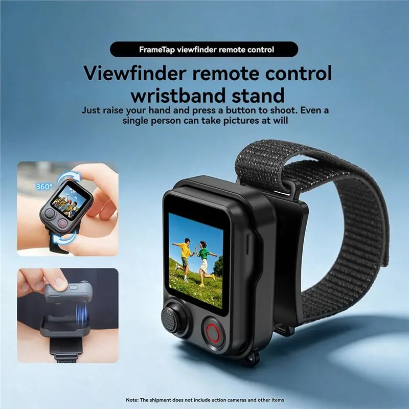DTB7 Viewfinder Wrist Strap Mount for DJI Pocket 4 Pro Osmo FrameTap Adjustable Wristband POV Vlog Kit Accessory Black
