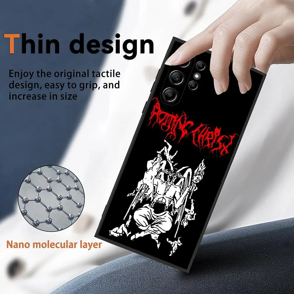 R-ROTTING CHRIST Black Metal Handyhülle für Samsung Galaxy S25 S24 S22 S23 Ultra S21 S20 Plus Mattierte Vollschutz-Softcase