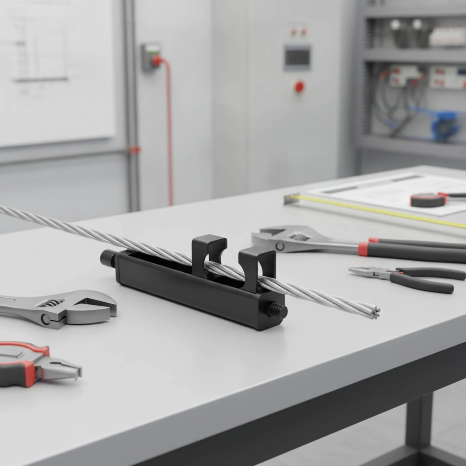 Wire Tightening Clamp Heavy-Duty Aluminum Wire Clamp Tightener Sturdy Weather Resistant for Linemen, Electrical Work