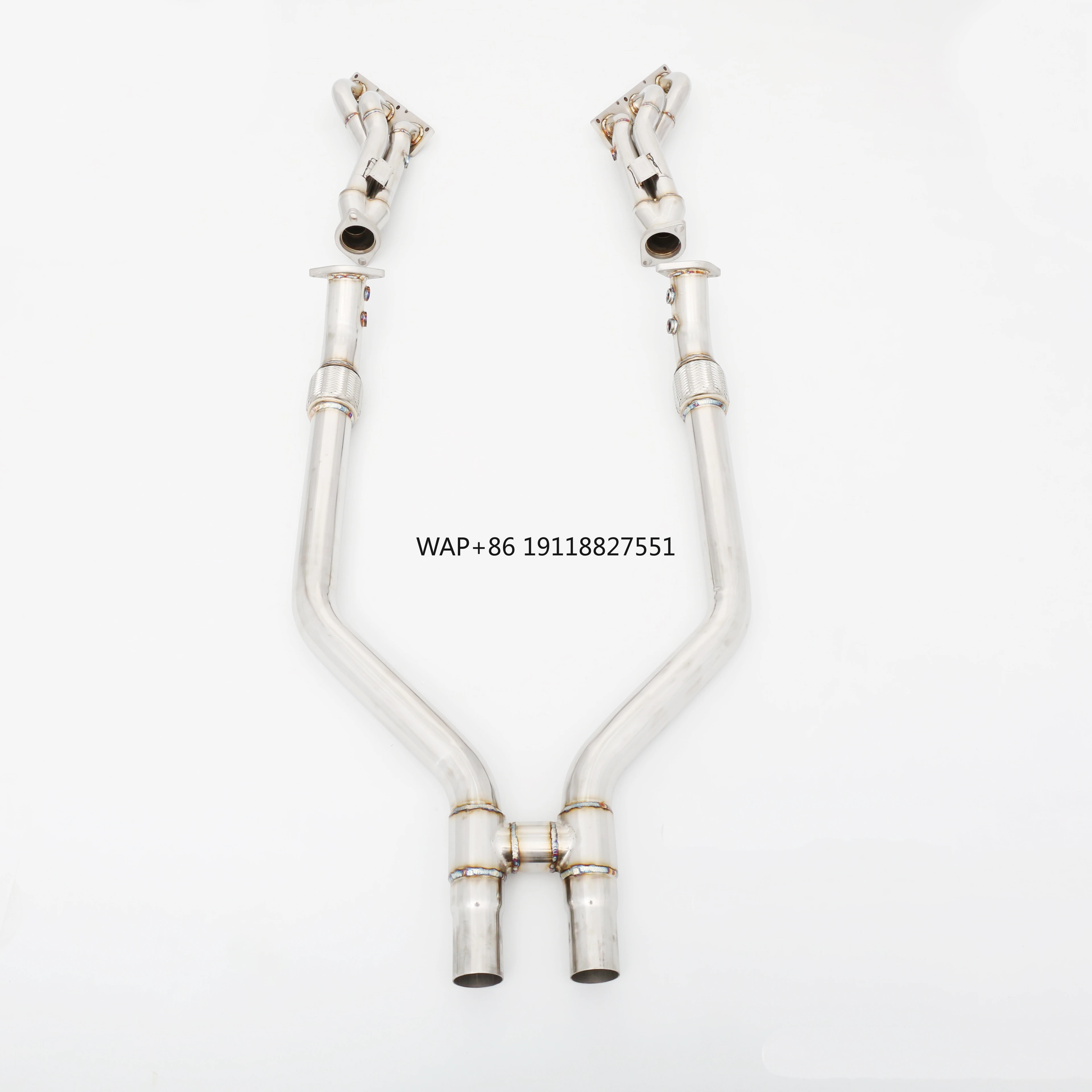 

Custom 304 Stainless Steel Manifold Headers and Front Pipe for 3.7L Premium Performance Exhaust System