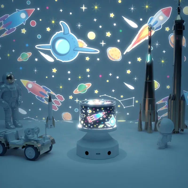 Starry Sky Projection Lamp Room Ambiance Night Light Bluetooth Speaker Dreamlike Children's Light-Up Toy