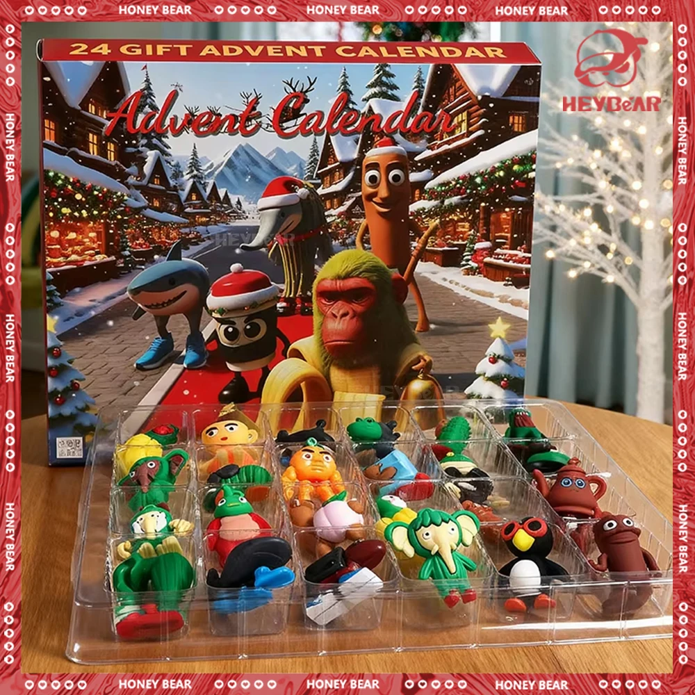 

Italian Brainrot Christmas Advent Calendar Exclusive Edition Tungtung Sahur 24pcs Figure Merry Christmas Countdown Calendar Gift