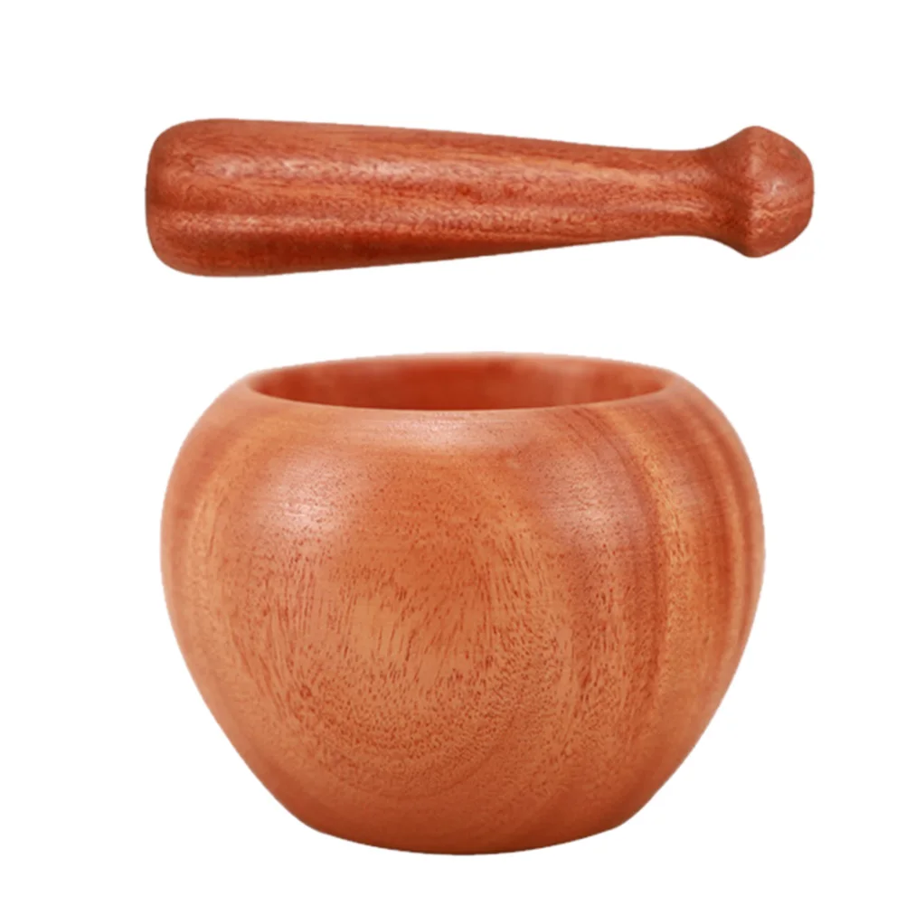 

Wood Mortar Garlic Spice Pestle Kit Masher Pot Tool Crush Pulverize Mash Supplements Ginger Vanilla Pepper Practical Kitchen