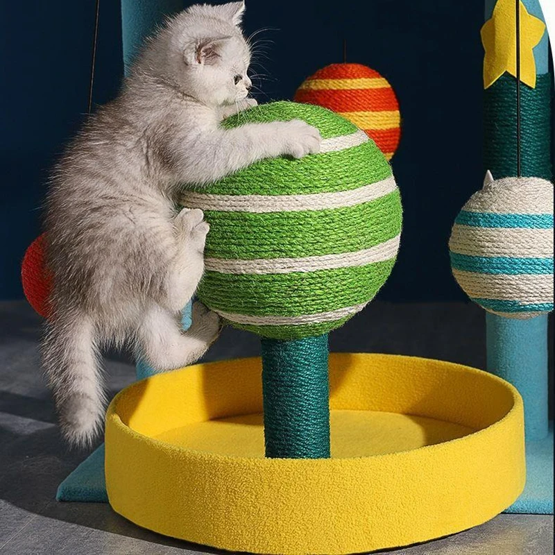 Imagem -03 - Torre da Casa da Árvore para Gatos Brinquedo Interativo do Gato Arranhador Casa Vertical do Gato Gatos de Escalada Produtos