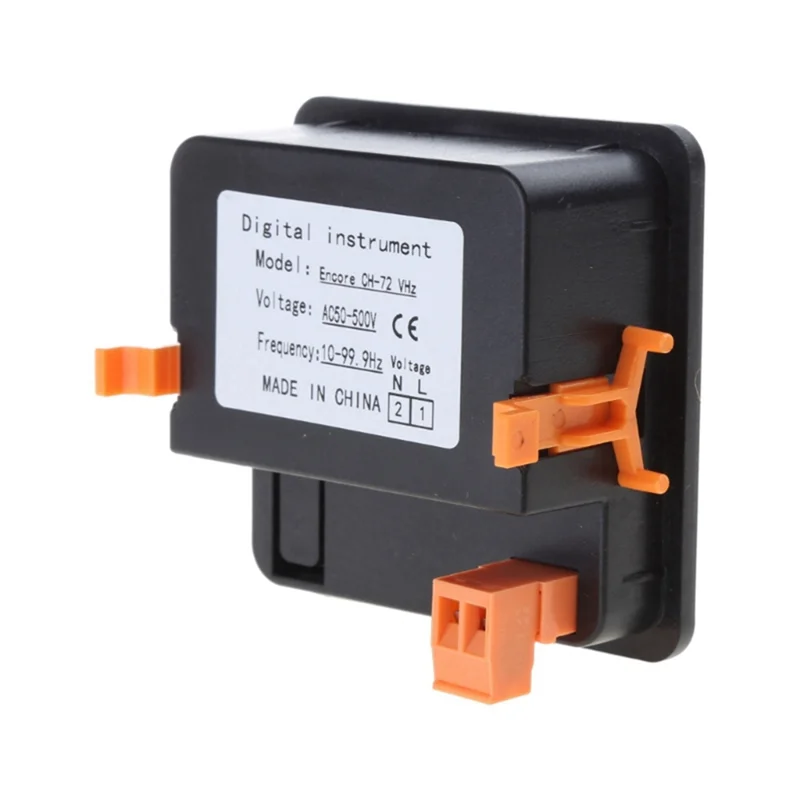 

Upgraded Digital Voltmeter Frequency Panel Voltage HZ-Tester AC50-500V 10-99.9HZ Red-Digits Display-A05I