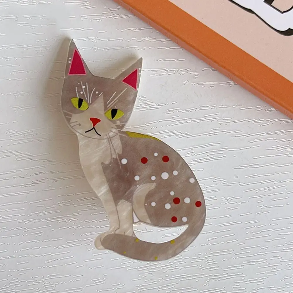 Акриловая заколка для волос с милыми животными и котом, аксессуары для волос в корейском стиле, мультяшная заколка в виде утконоса, зажим для челки, мультяшная заколка для волос, дорожная заколка