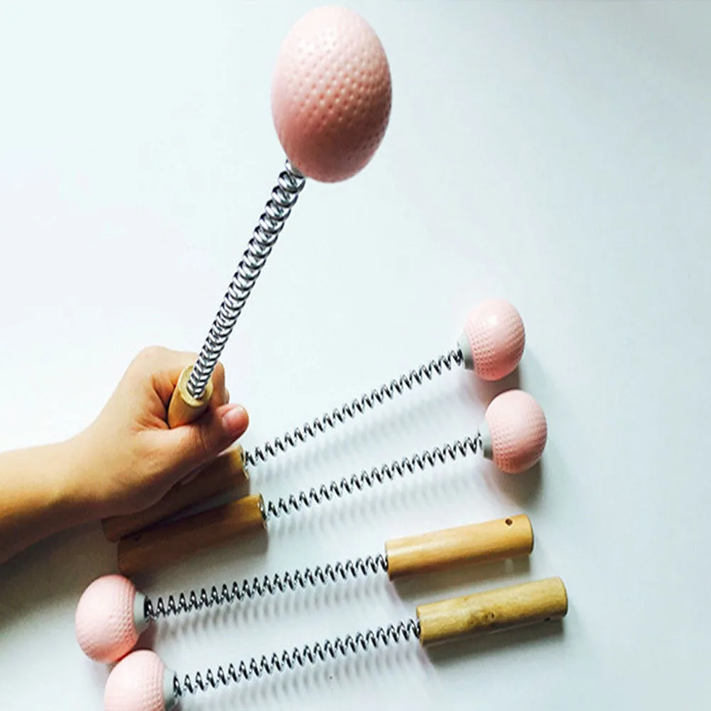 

Ergonomic Long Handle Massage Hammer Manual Massager Portable Multifunctional Pink Soft Elastic Anti-Fatigue Comfort