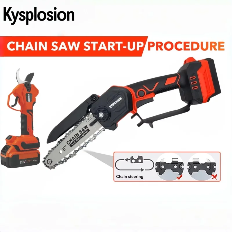 For Milwaukee M18 Brushless Cordless Garden Power Tools 6-Inch Electric Chainsaw 35MM Pruning Shears Lightweight Cordless Tools