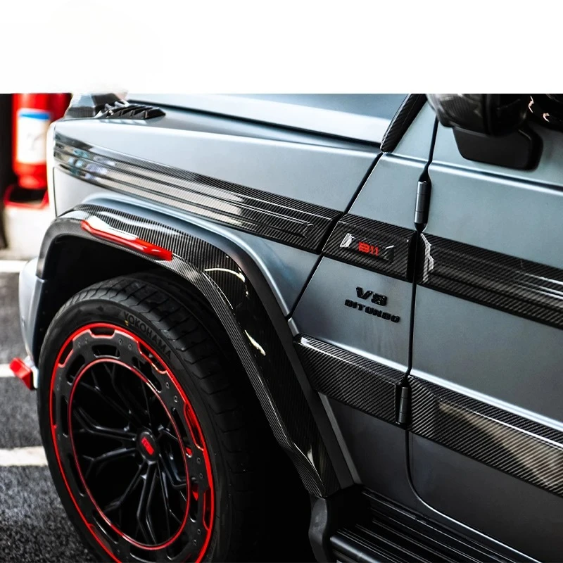 2019-2023Year W463A ألياف الكربون درابزين أقواس لأنظمة جسم السيارات W464 G63 أقواس العجلات G الفئة W463A عجلة الحواجب