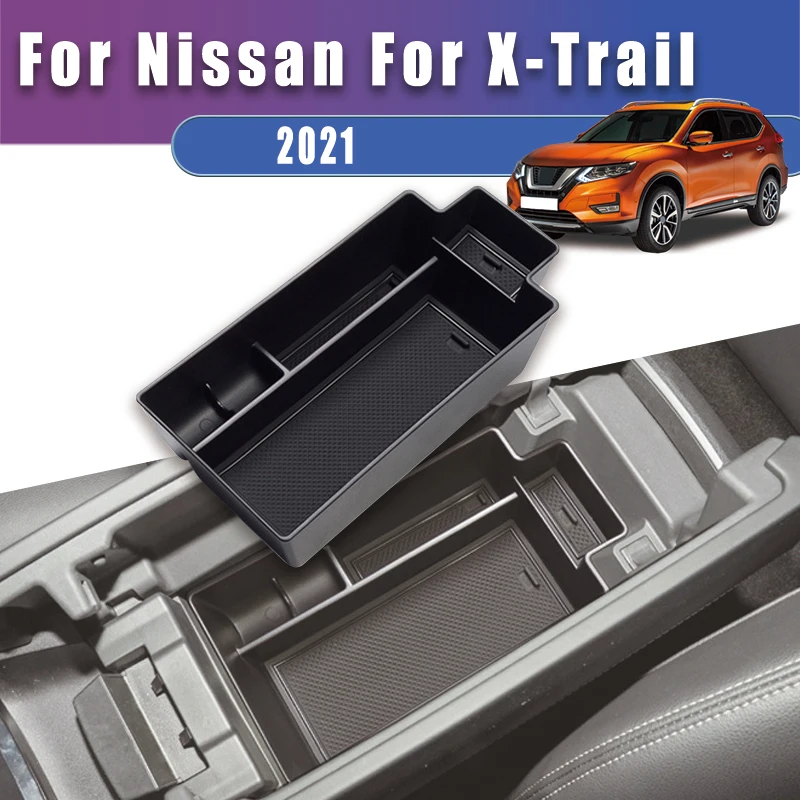 

Car Armrest Box Storage Box Tray For Nissan X-Trail Xtrail 2021 Auto Products Interior Parts Central Console Holder Container