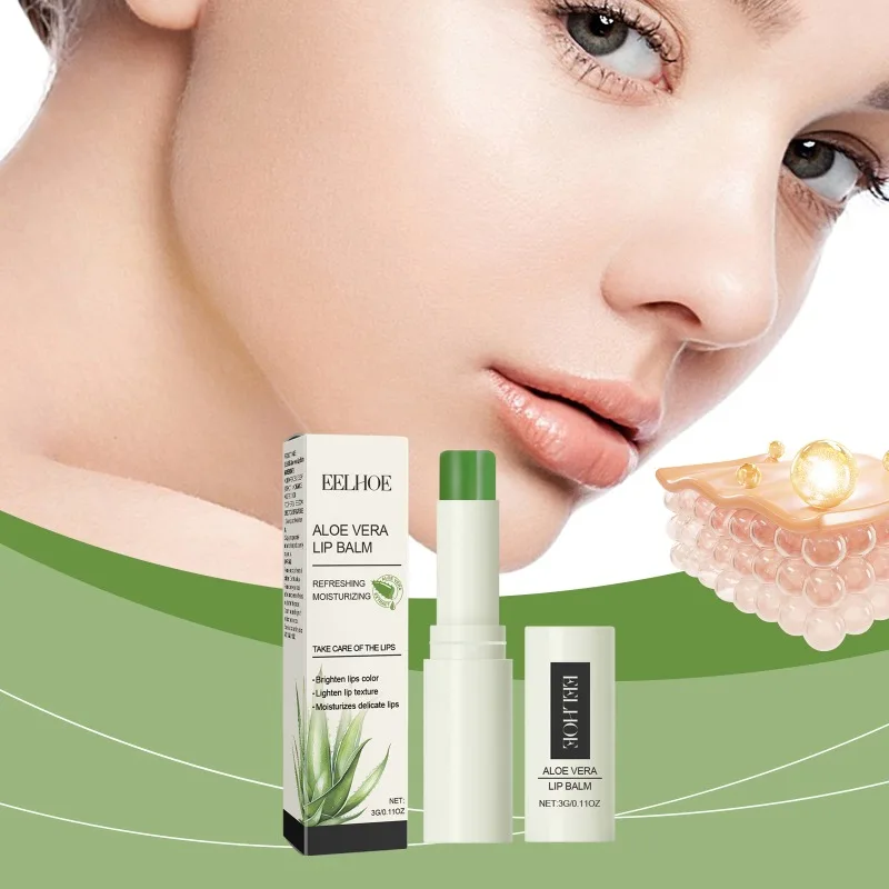 Aloe Vera Lippen balsam befeuchtet tief Reparaturen trockene rissige Lippen Peeling abgestorbene Haut entfernen dunkle Lippen aufhellen Melanin Mattheit