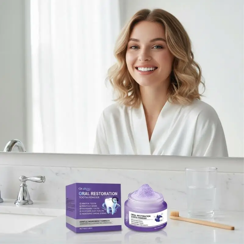 

Пурпурный порошок для отбеливания зубов: усовершенствованная формула для удаления пятен, улучшения здоровья десен и поддержания свежего дыхания