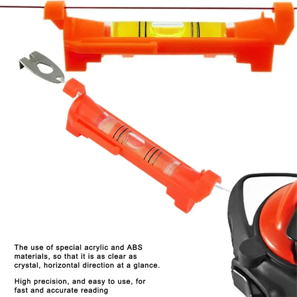 2/5Pc Line Hanging Bubble Level Gradienter 75x12.5mm For Building Construction String Level Mini Horizontal Bubble Spirit Levels