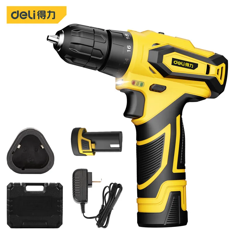 

DeLI12V wireless single lithium battery electric drill charging drill hand electric drill electric screwdriver charging wrench D