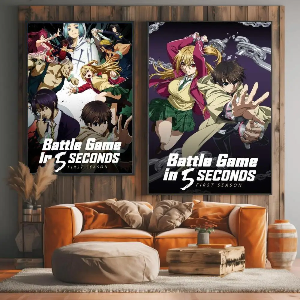 anime B-Battle Game in 5 Seconds-S Painting Calligraphy Artwork for Living Room Bedroom Office Home Decor