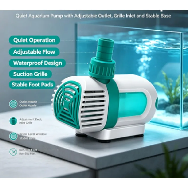 Variable Frequency Submersible Water Pump Ultra Quiet Mini Circulation Pump For Fish Pond Fountain Filtration Water Cycling