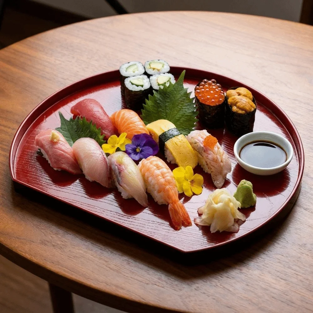 Dinnerware Japanese-Style Semi-Circular Sushi Plate Stackable Plastic Food Platter Thickened Non-Slip Sushi Food Tray Hotel