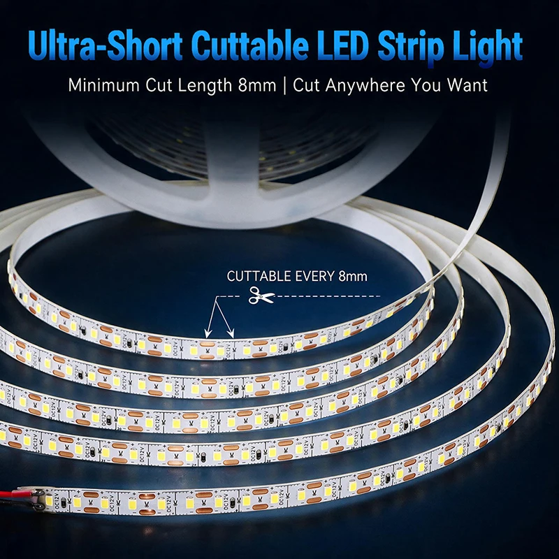 Single Strip 5m 10m 15M 20m LED Strip One Lamp One Cut 12V 24V Light Strips Arbitrary Cutting Flexible 20 Meters Soft Lamp Bar