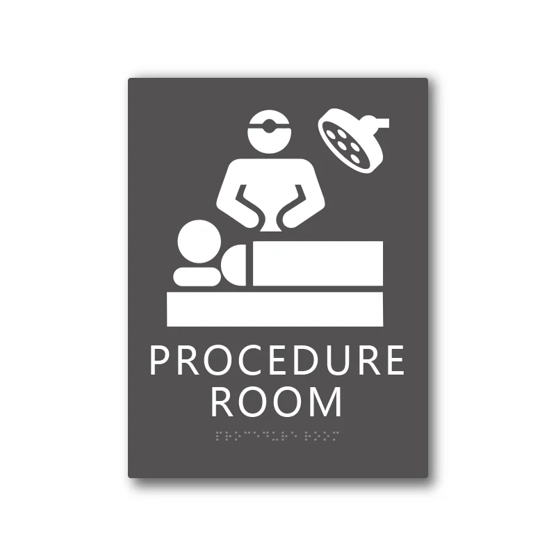 Custom Hospital braille signs Hospital operating room ADA signage Braille labels for hospital operating rooms