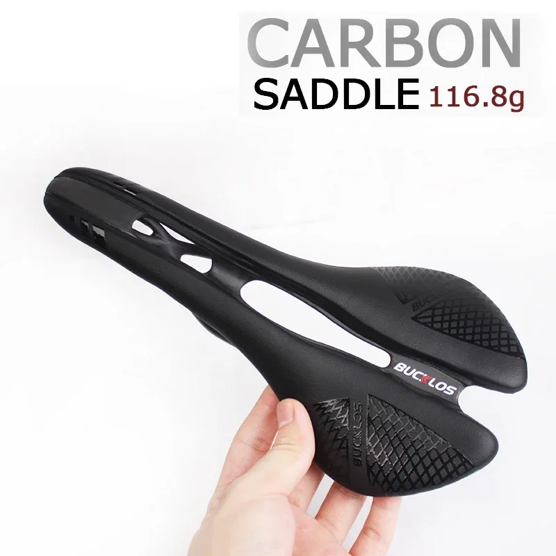 BUCKLOS Full Carbon Bicycle Saddle 130*280MM Bike Seat Cushion Ultralight 117g Road Bike Saddle Carbon Fiber MTB Saddle