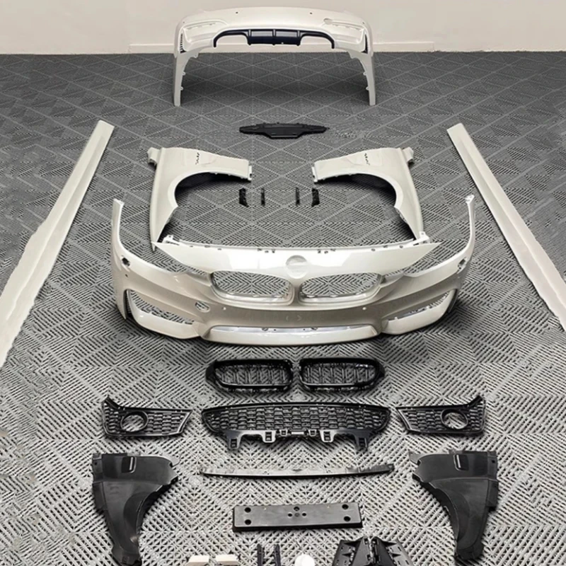 Car Accessories High Quality Unpainted Body Kit Fit 3 Series 2013-2019 Front Rear Bumper Assembly Side Skirt Fender Hood Grille