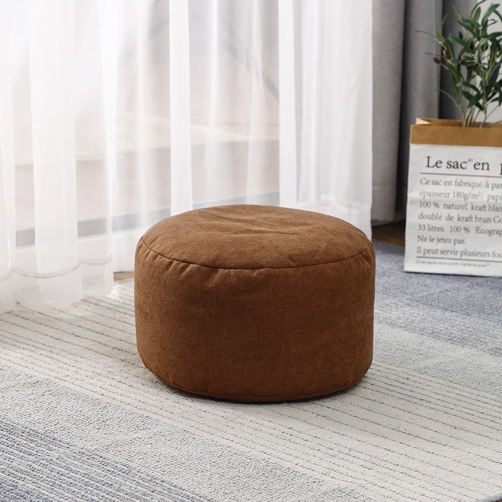 

Custom Small Round Footstool Lazy Bean Bags Foot Stool For Living Room Furniture Sofa