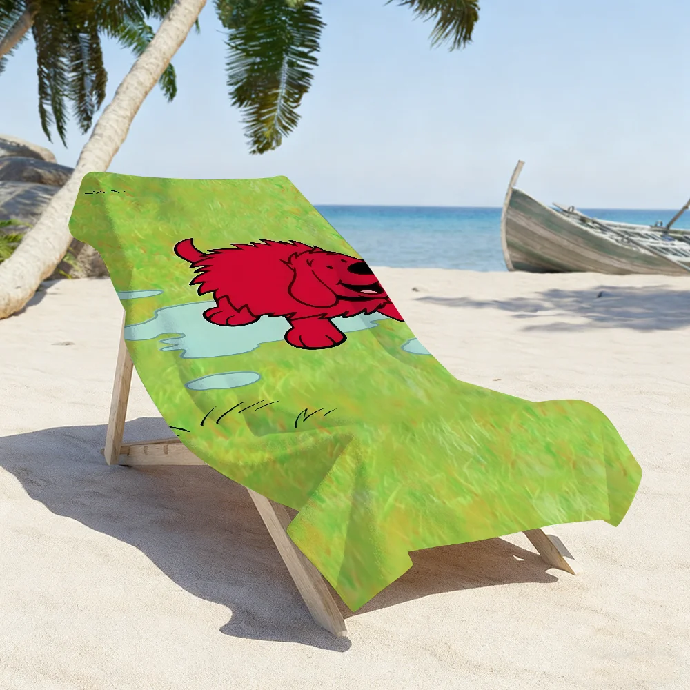 Cartoon C-Clifford the Big Red D-Dog-S Towel Sports Quick Dry Travel Camping Sandproof Soft Light Large Beach Towel - view 6