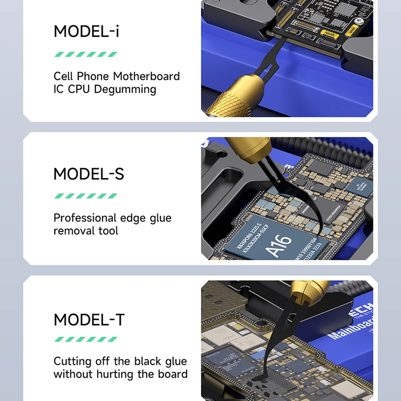 MECHANIC Assassin 5 Rework Blade Set Glue Removal Blade Chip Scraper Pry Knife Motherboard Chip Shovel Carving