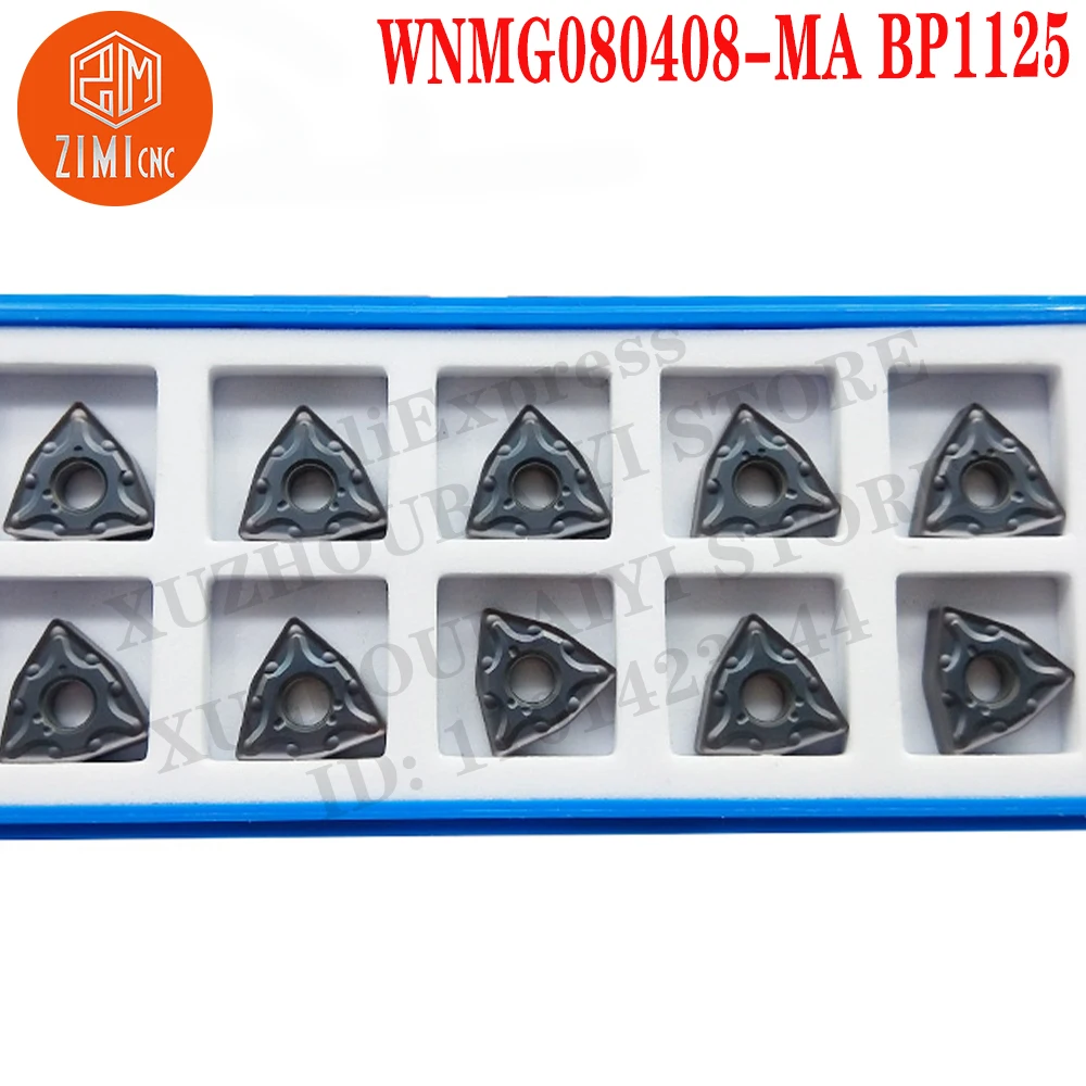 WNMG080408-MA BP1125 WNMG 080408 Carbide Inserts Turning Inserts CNC Tools Metal Cutter Lathe Blades metal lathe mechanical WNMG