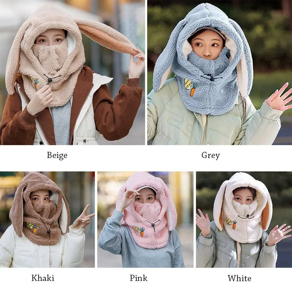 الشتاء يندبروف قبعة متكاملة وشاح سماكة قبعة صغيرة دافئة وشاح لينة قبعة حماية الأذن في الهواء الطلق